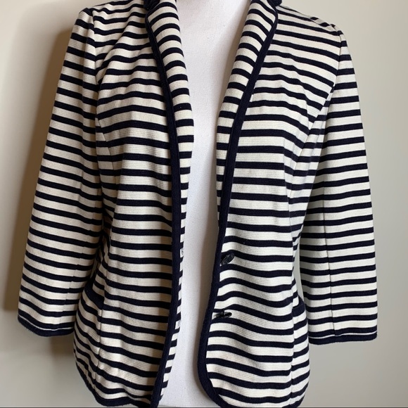 TALBOTS  STRIPPED JACKET CARDIGAN - Picture 2 of 16
